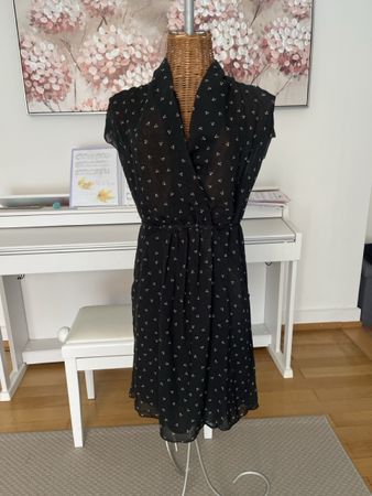 Leichtes Kleid,  schwarz, ärmellos, La Redoute, 40