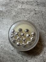 Rico Design Silberkugeln rau 6 mm, 15 Stk - Bastelbedarf