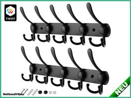 Wandgarderobe Edelstahl 2er Set