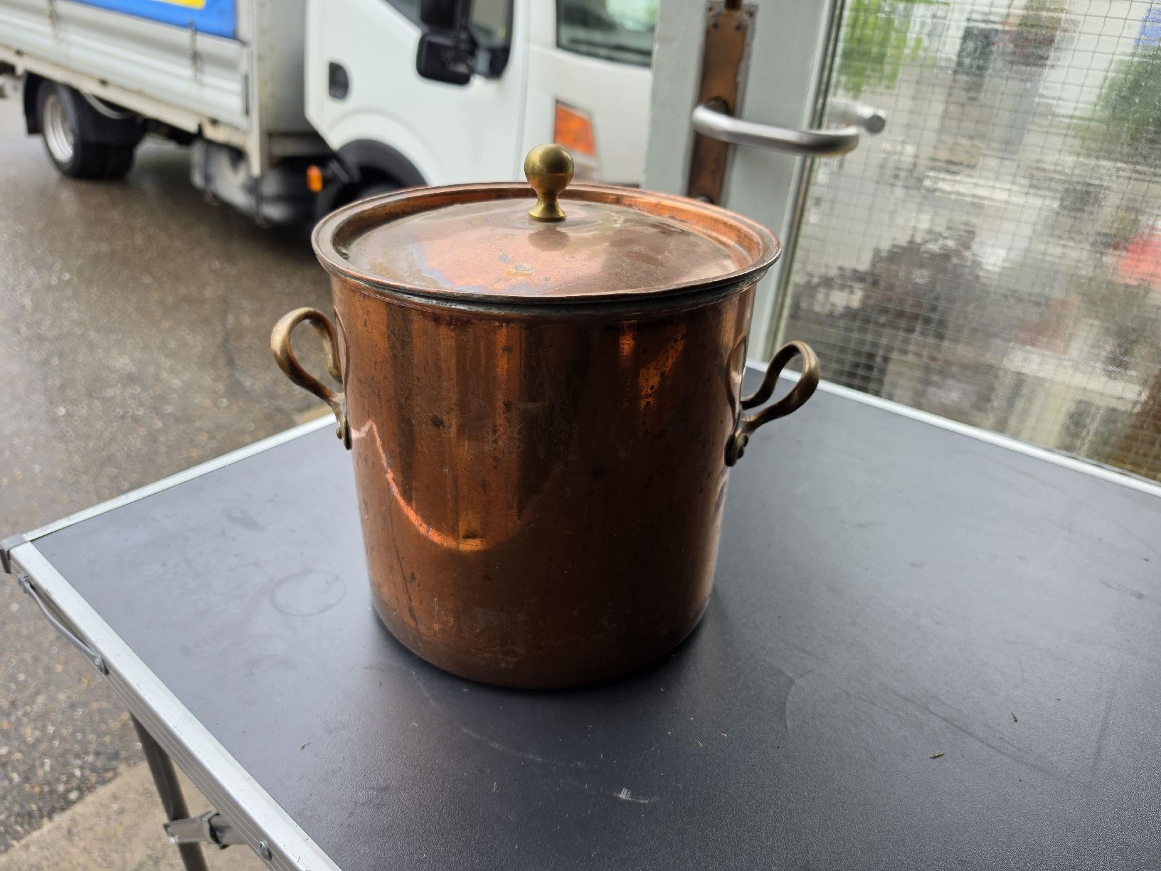 Töpfe: Kupfertopf mit Deckel gebraucht.  – Gebraucht aus Mettlen von elios0888