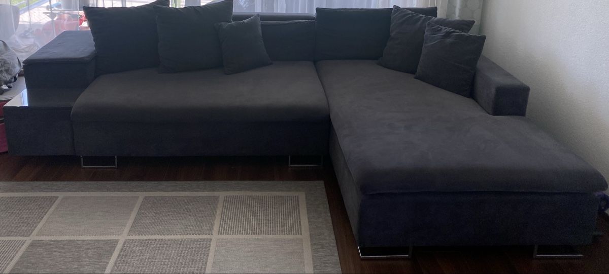 Sofas: Ecksofa grau mit Schlaffunktion Grösse 280x180cm – Gebraucht aus Hellbühl von der_xdp2