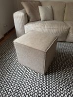Stoff Hocker beige