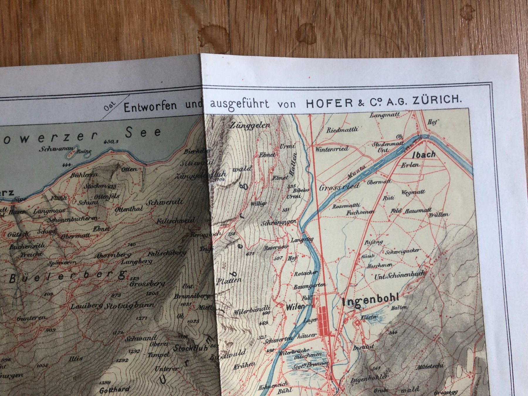 Landkarten & Atlanten: Hofer's Exkursionskarte: Rigi 1930 – Gebraucht aus Zürich von allp 4