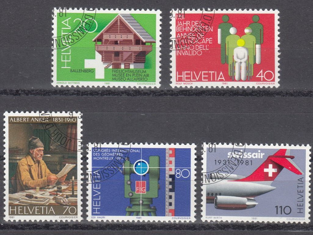 Tutti i francobolli: SBK 649 - 653 mit ET – Usato da Bürglen TG venduto da StampGraf