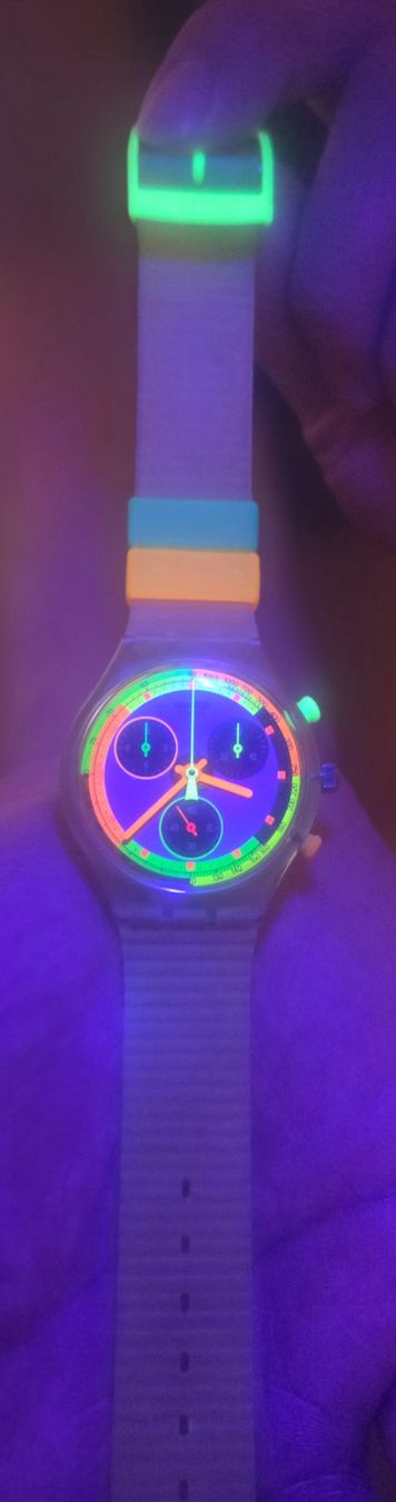 Swatch Orologi: Originalverpackte Swatch-Chrono Uhr 1993 – Nuovo e nell'imballaggio originale da Bern venduto da T.Rochow 3