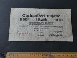 Dt. Reich 1923, Duisburg, 100'000  Mark
