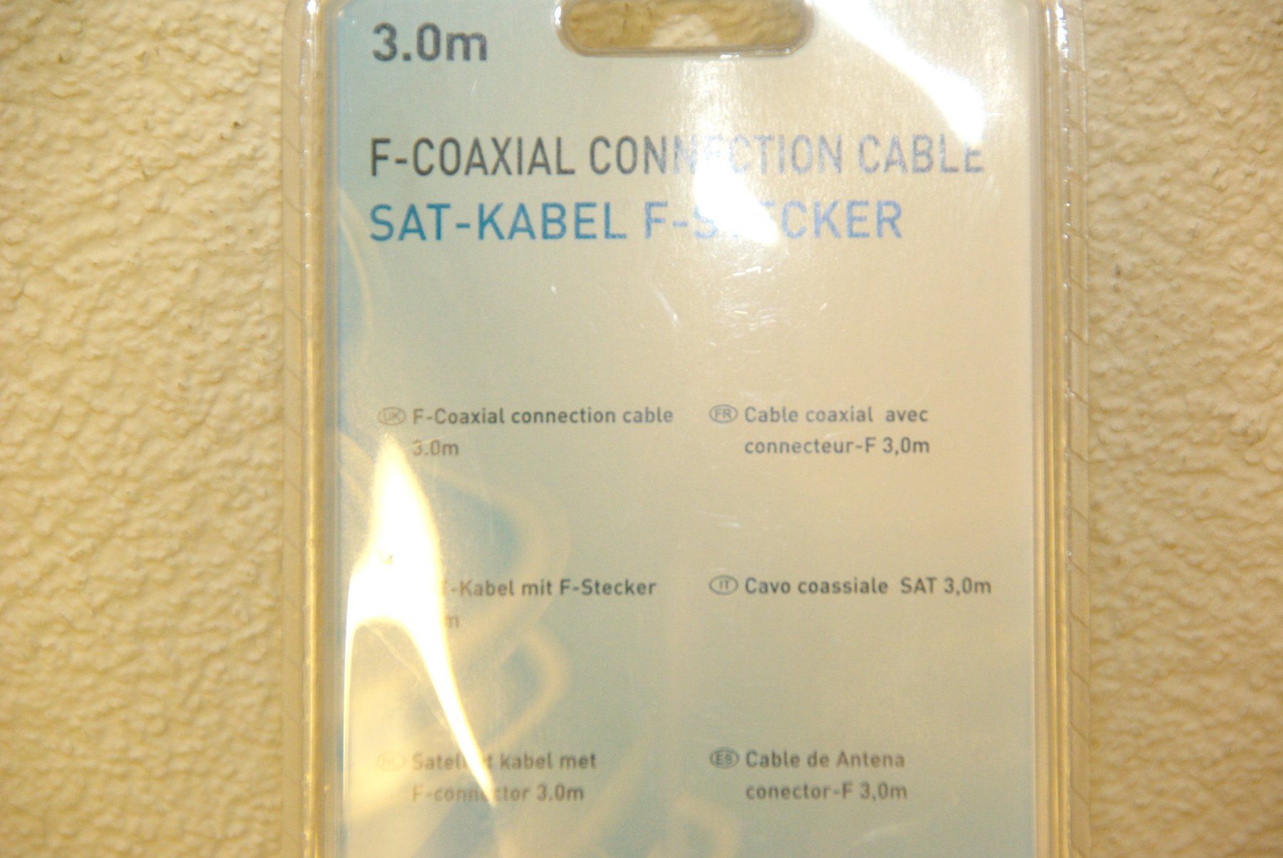 Kabel: SAT-Kabel mit F-Stecker, weiss -- 3.0m – Neu und originalverpackt aus Herisau von Cevianer1844 4