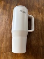Trinkbecher Staal mit Henkel und Strohhalm gebraucht
