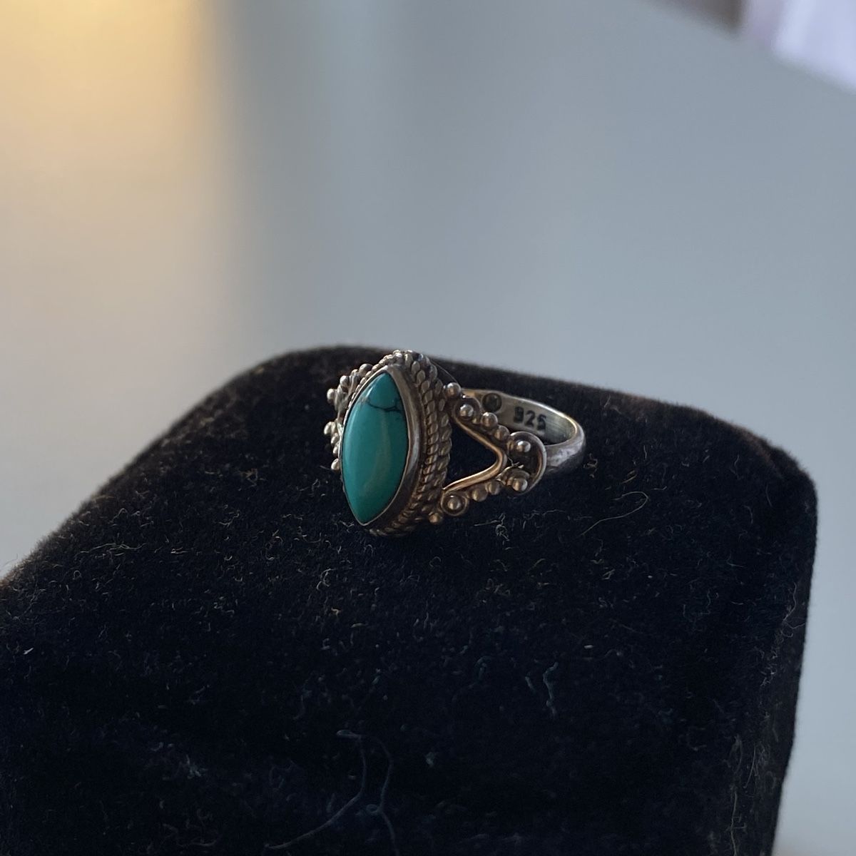 Anelli: Silber 925 Vintage Türkis Ring Gr. 46 – Nuovo (secondo la descrizione) da Givisiez venduto da dor_xb9k 2