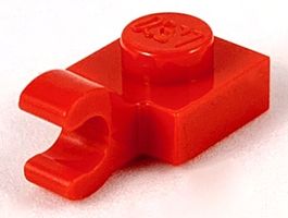 Lego 15x Platten mit Clip (61252) rot
