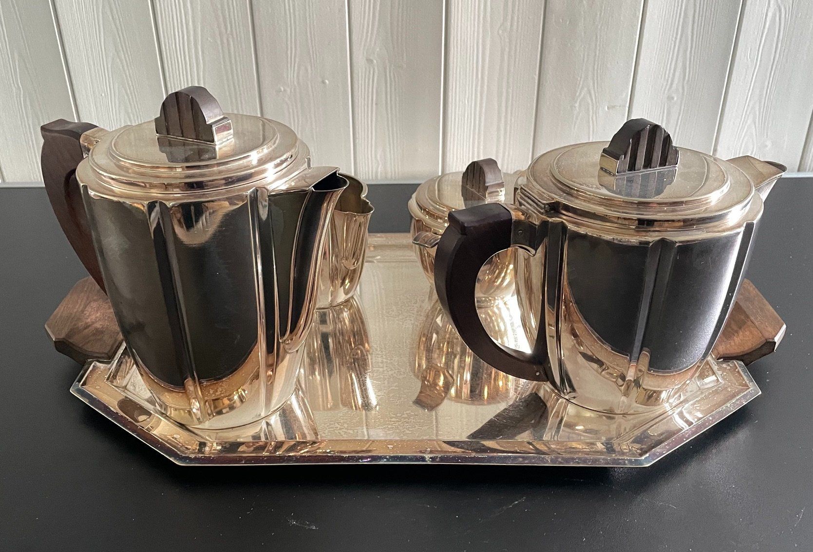 Set di piatti: Art Deco Kaffee-/Teeservice versilbert 5-tlg – Usato da Wädenswil venduto da fotolino 7
