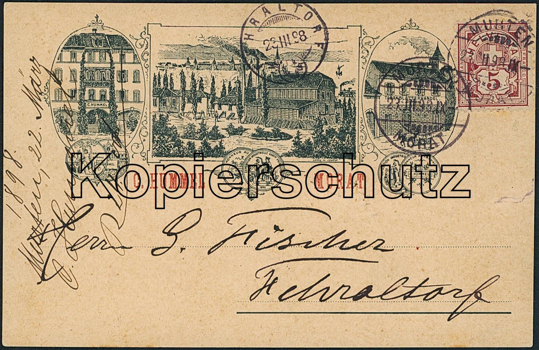 Cartoline postali: FR Murten - Litho - Tabak – Usato da Schindellegi venduto da masutka7