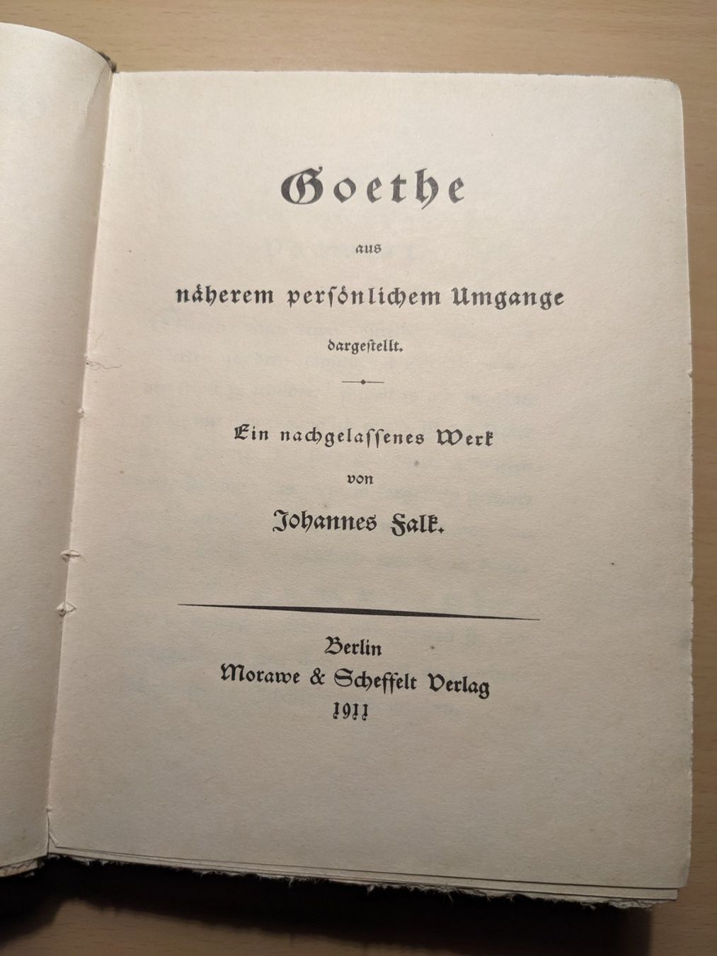Bücher: Johannes Falk: Goethe – Gebraucht aus Rotkreuz von eulennest 5
