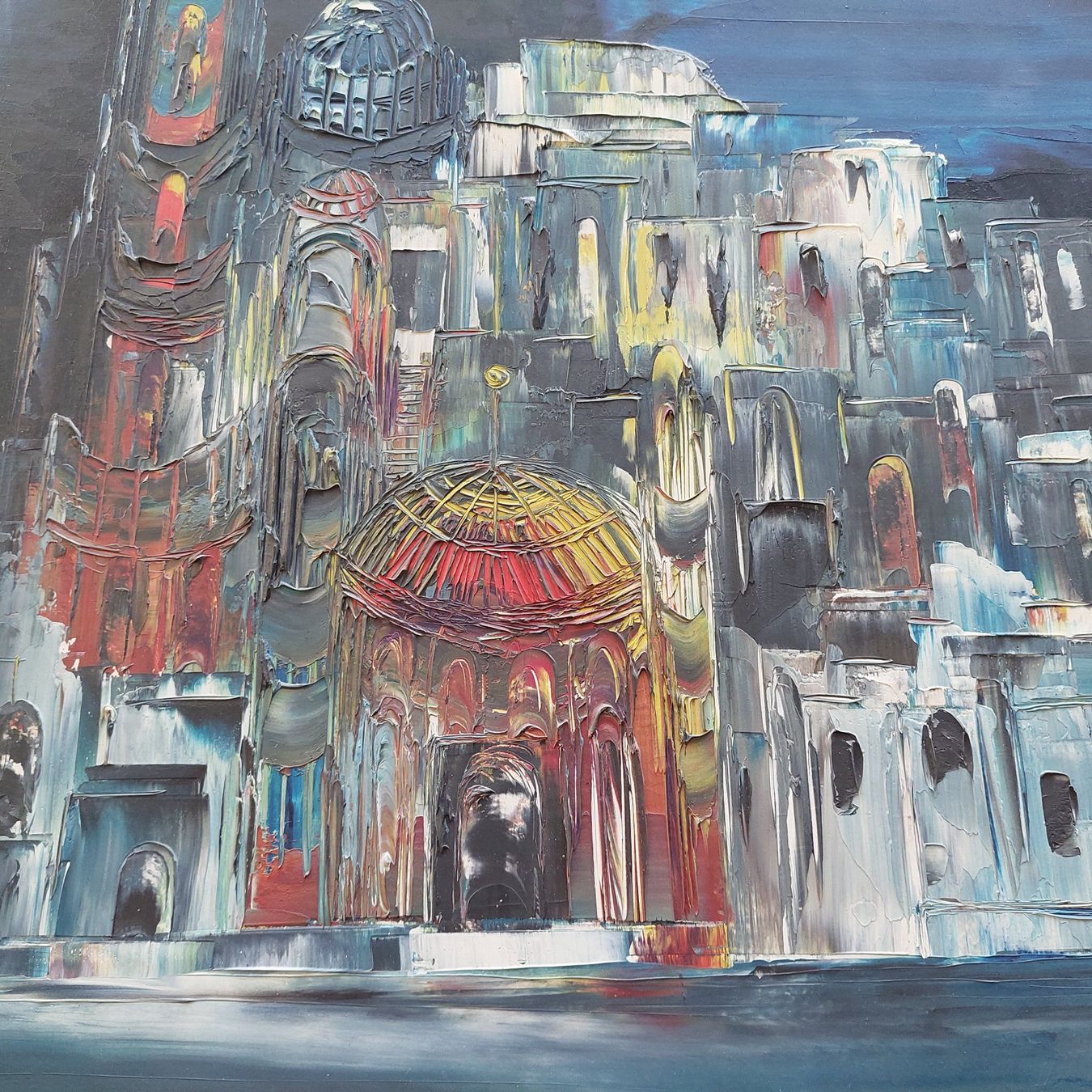 Gemälde: grosses Oelbild von Bruno A.Weber. 1964 – Gebraucht aus Bollingen von Jan07 2