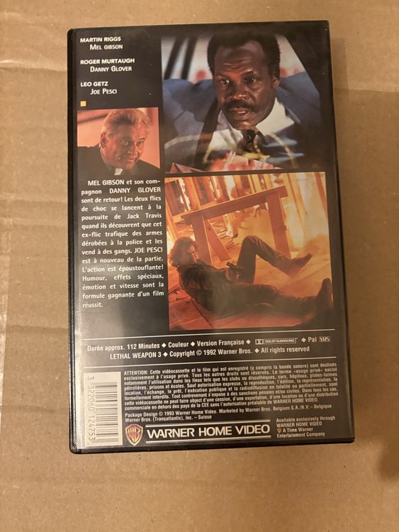 VHS L #39 Arme Fatale 3 Action Culte avec Mel Gibson (D #39 occasion) à