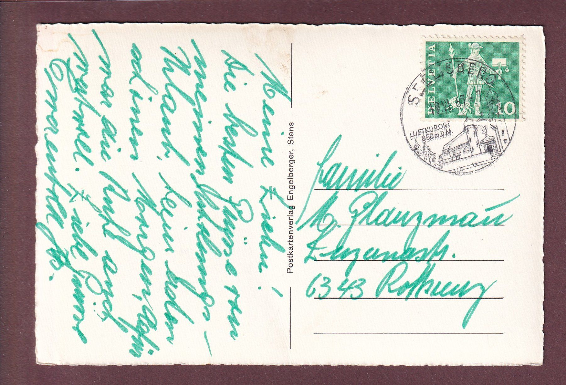 Ansichtskarten: SEELISBERG - Hotel Waldegg - 1967 – Gebraucht aus Pully von nicecards 1