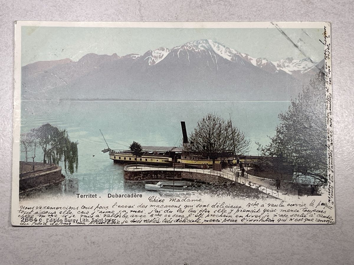 Cartoline postali: Territet Débarcadère Genfersee 1903 – Usato da Strengelbach venduto da Aschatan5