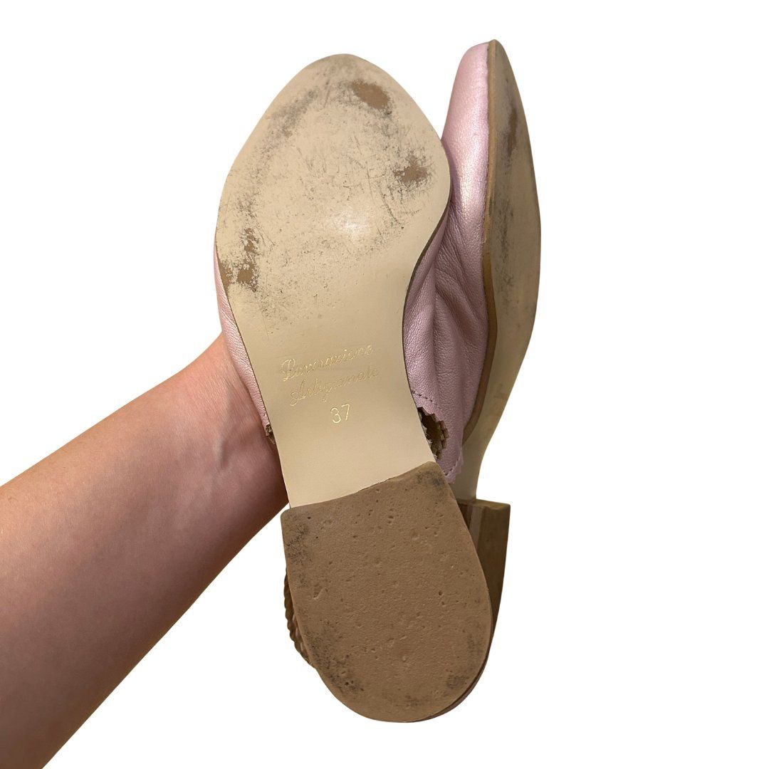 Scarpe da donna: Handmade Leather Shoes 37 Soft, Comfortable, Pink – Usato da Zofingen venduto da JumpInVintage 6