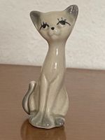 kleine Katze aus Porzellan 7,5cm hoch