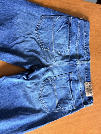 Hollister Herren Jeans W32 – Dunkelblau - Button Fly