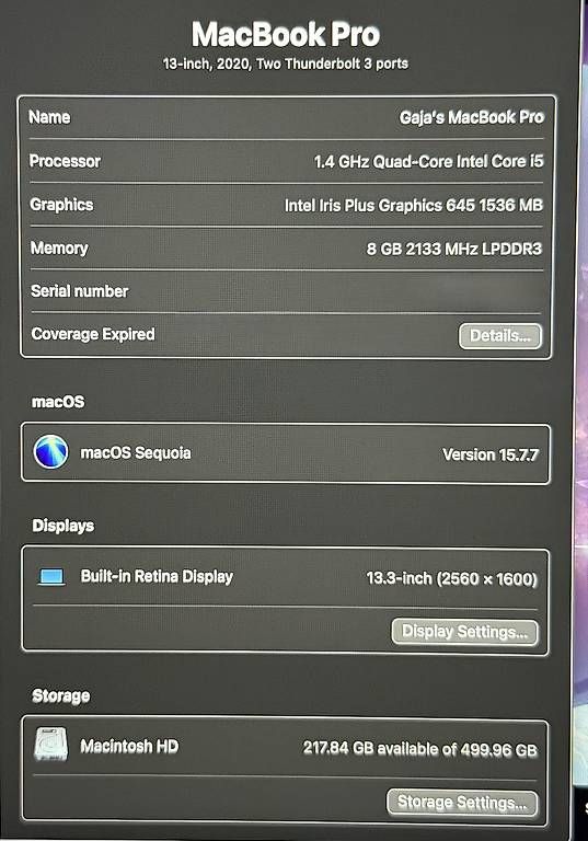 Portables: MacBook Pro 13" mid-2020 – D'occasion à Lugaggia par gaj_ttv6 4