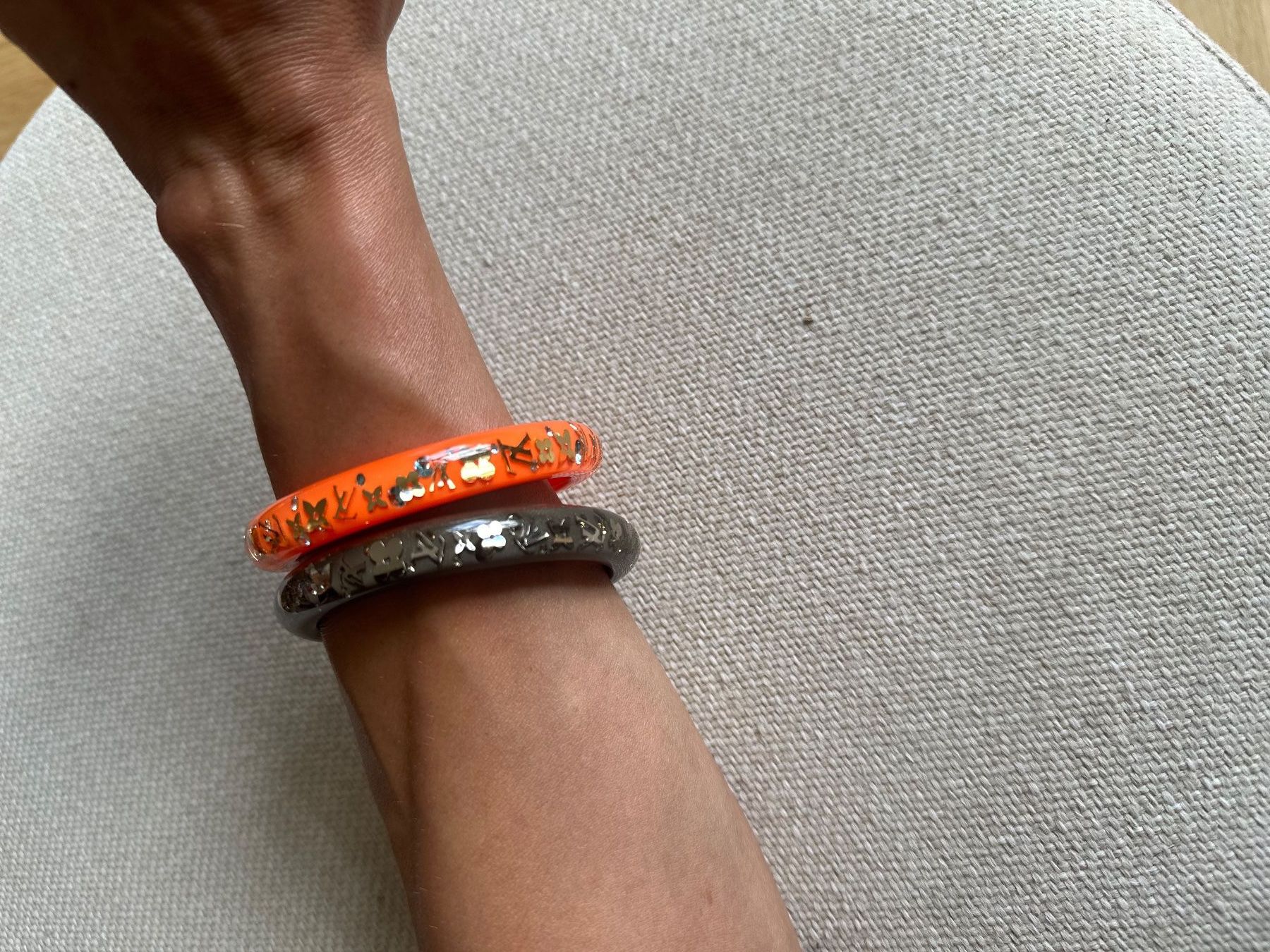 Louis Vuitton Bracciali & Braccialetti: Louis Vuitton Inclusion Thin Gold Orange Bracelet Bangle – Usato da zürich venduto da jane_l 5