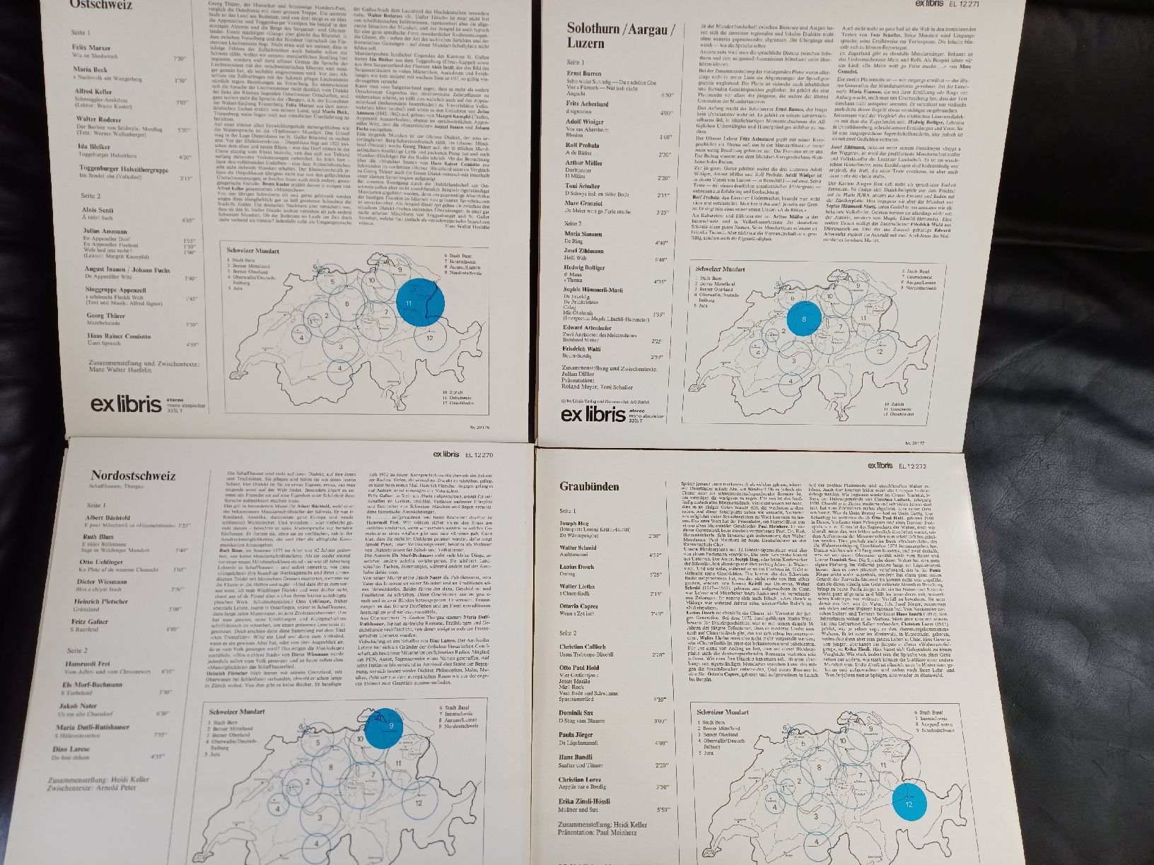 Dischi in vinile: "Schweizer Mundart" Schallplatten-Set Ex Libris 12St. – Usato da Ebersecken venduto da Napf08 6