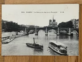 Paris, La Seine et le Pont de la Tournelle, uralt