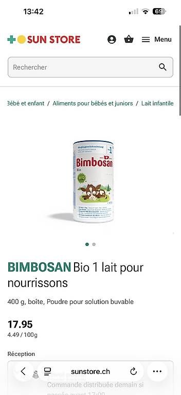 Lebensmittel & Spezialitäten: Bimbosan Bio 1 (0-6mois) – Gebraucht aus Grand-Lancy von ssa_k59z