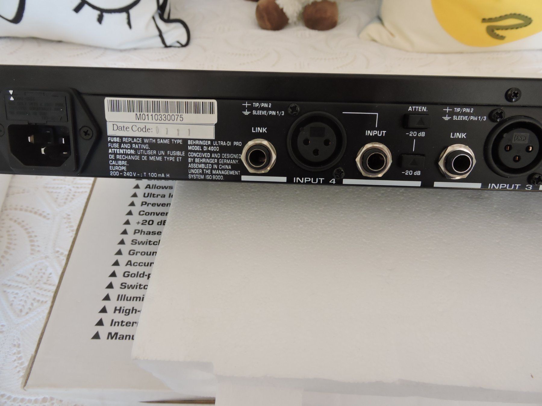 Behringer Console di mixaggio: Behringer ULTRA-DI PRO DI4000 Box – Usato da Burgdorf venduto da rosashop54 5