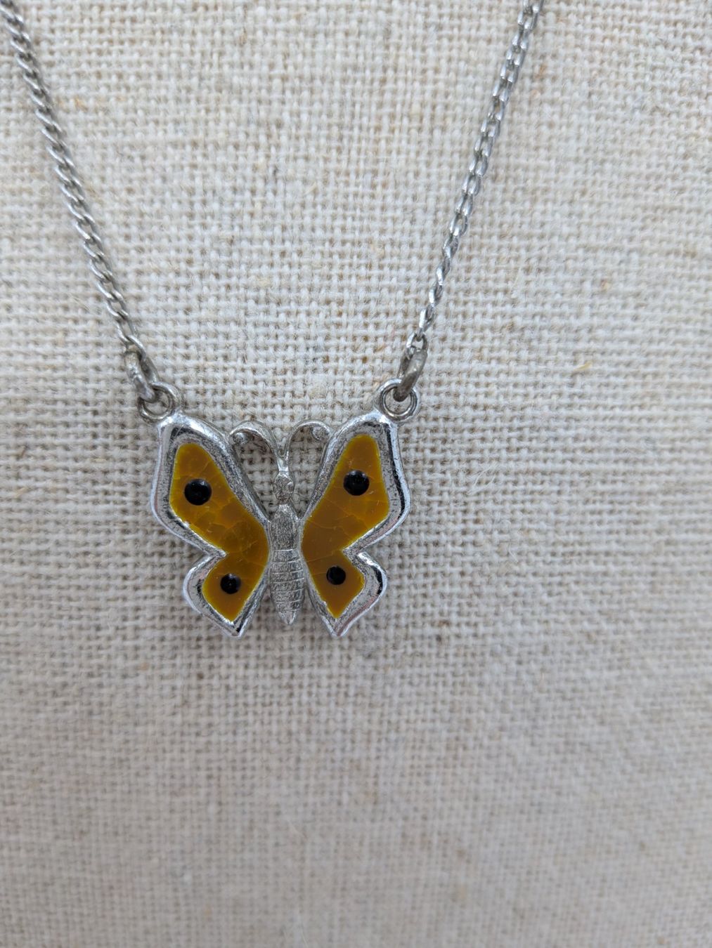 Catenine: Halskette Silber 800 mit Schmetterling – Usato da Emmen venduto da magelan 1