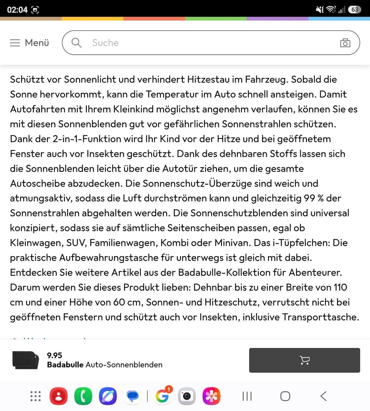 Fenêtres: Autoscheiben Sonnenschutz Badabulle – Neuf avec emballage d'origine à Wikon par Speedy_li 3
