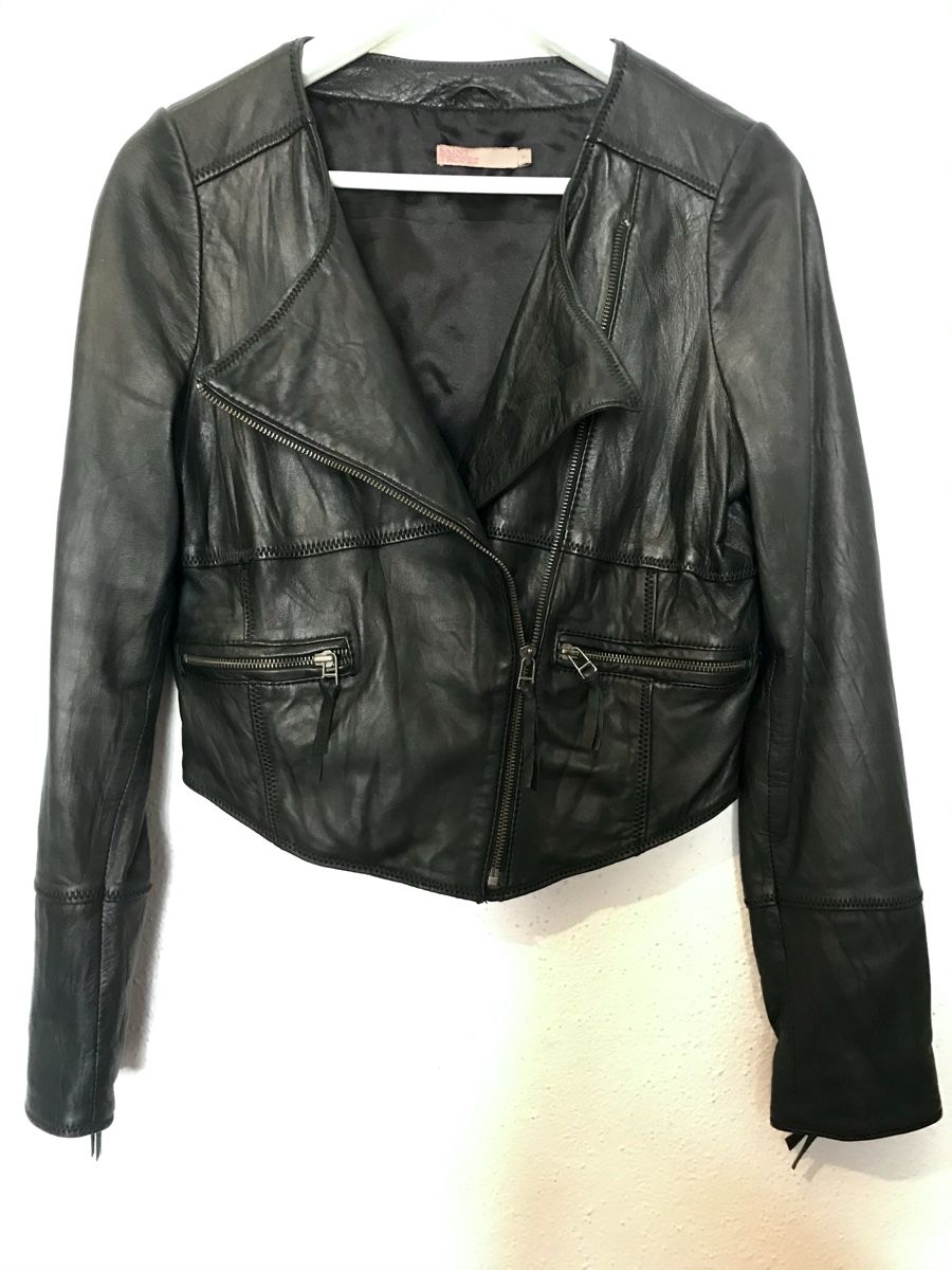 Giacche: Leichte, schwarze Lederjacke von Saint Tropez – Usato da Rüti ZH venduto da Amy_M
