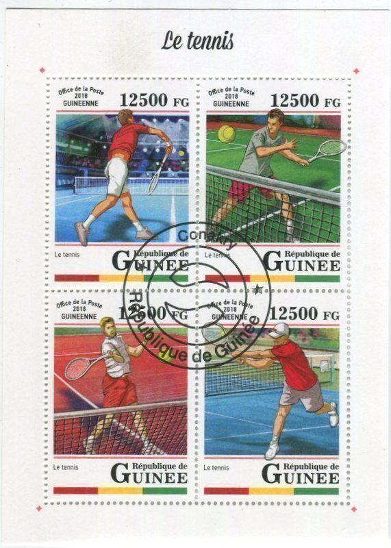 Tutti i francobolli: Block "Tennis". Guinea – Nuovo e nell'imballaggio originale da Basel venduto da Butsch5
