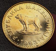 MAZEDONIEN 1 DINAR 1993 UNZ.