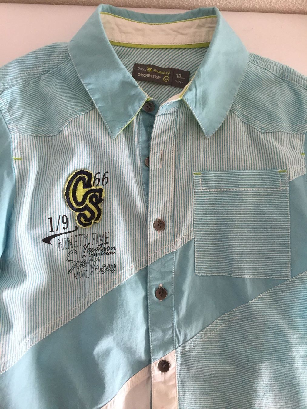Hemden, T-Shirts & Polos: Orchestra Hemd weiss türkis Gr. 140 – Gebraucht aus Emmenbrücke von little.treasures 4
