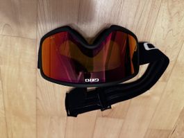 Skibrille Giro Uno-S Herren schwarz mit Spiegelglas guter Zu