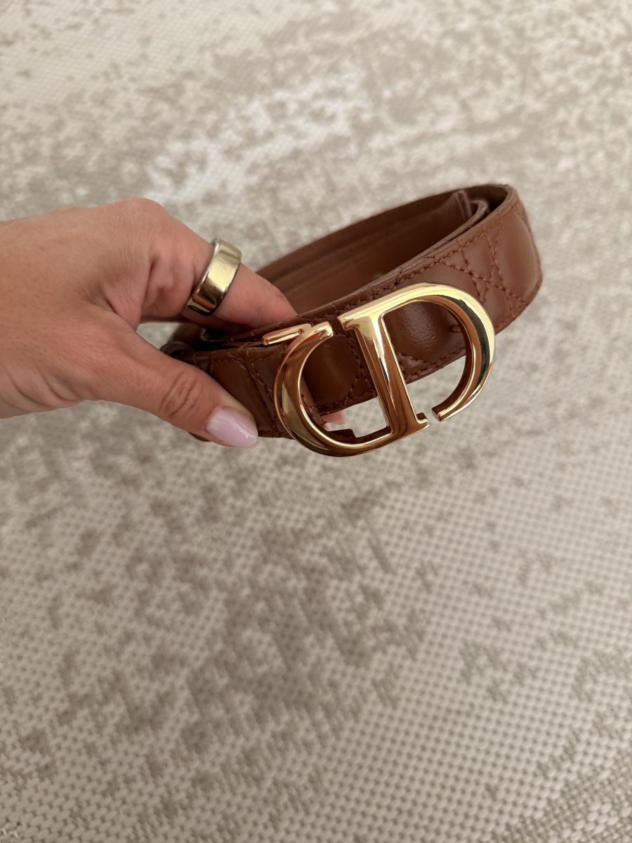 Dior Gürtel: Brown leather belt CD New  – Neu und originalverpackt aus La Croix (Lutry) von secondhandZara 3