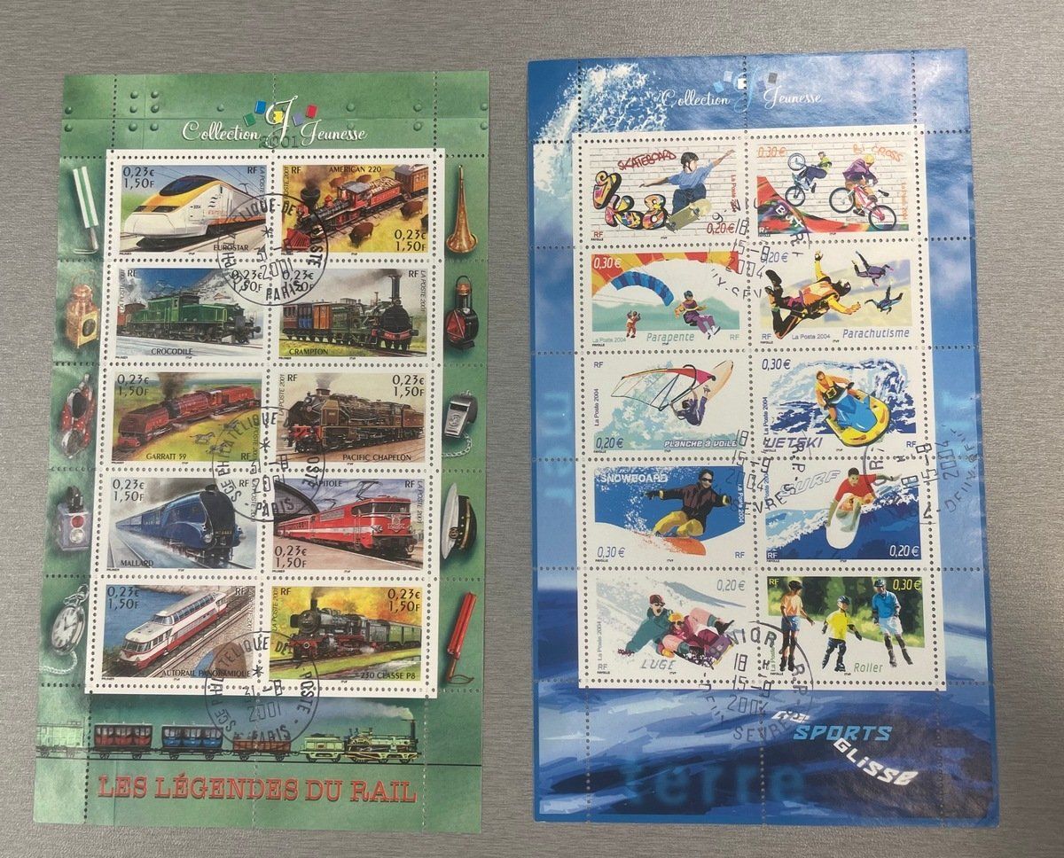 Tutti i francobolli: Frankreich 7 Bogen Collection Jeunesse gestempelt – Usato da Sirnach venduto da Melisangi 1