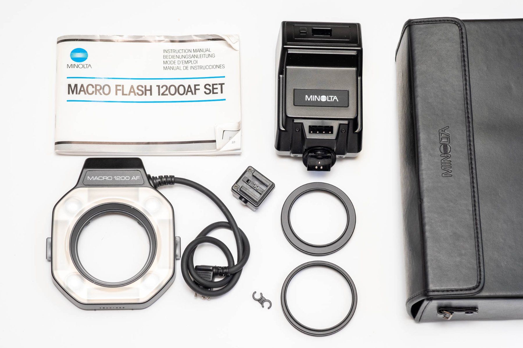 Minolta Blitze: Minolta - Flash annulaire macro 1200 AF set complet – Gebraucht aus Lausanne von Athanor