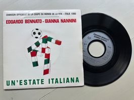GIANNA NANNINI tolle Single EDOARDO BENNATO FUSSBALL WM 80's