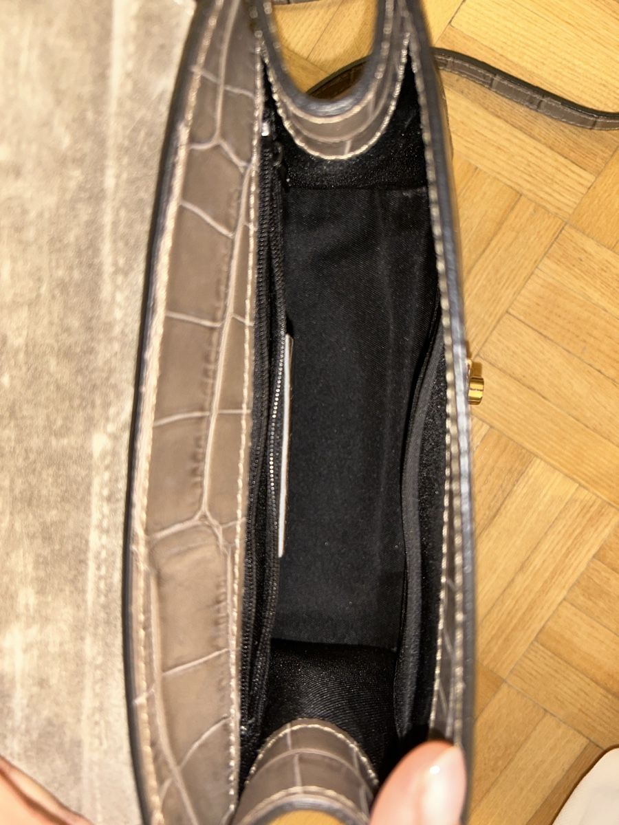 Borse da donna: Lederhandtasche in Kroko-Optik, braun – Nuovo (secondo la descrizione) da Uster venduto da julijules 3