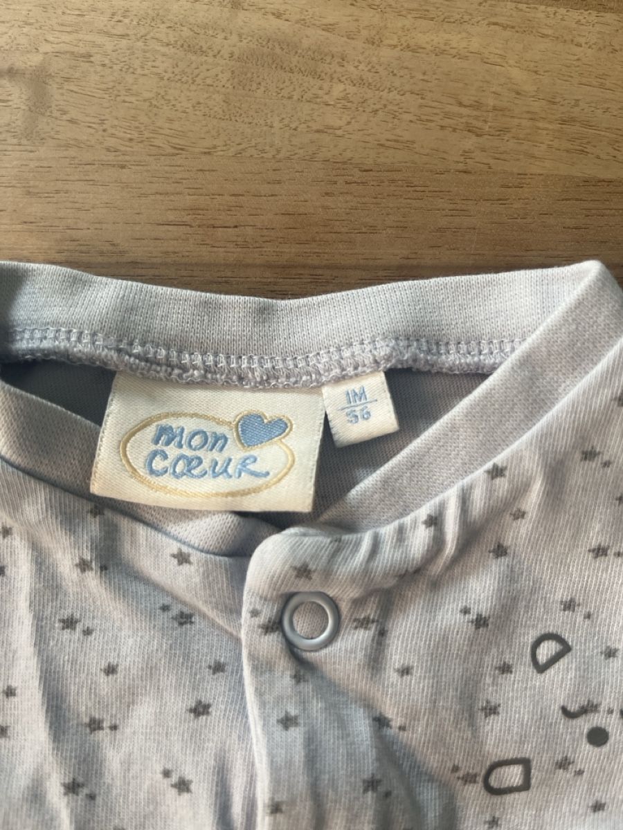 Pigiama & Simili: Strampler Mon Coeur blau Gr 56 – Usato da Basel venduto da HugChristine 2