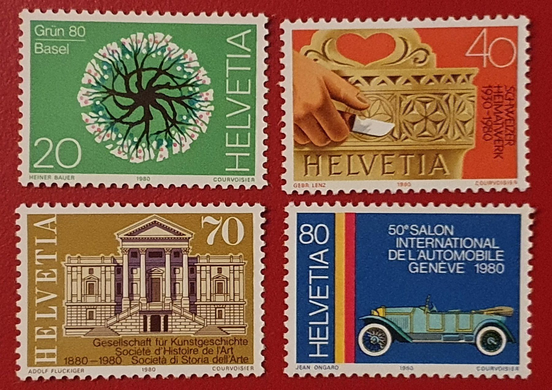 Tutti i francobolli: WERBEMARKEN SATZ 636 - 639 1980** POSTFRISCH – Nuovo (secondo la descrizione) da Düdingen venduto da Quartierstrasse