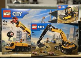 Lego Construction Crane 60409 Excavator 60420 Roller 60401