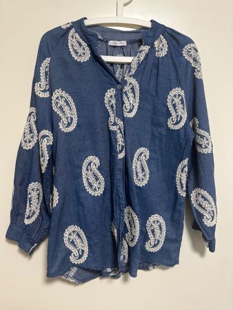 Cachet Blaue Bluse für Damen Gr M