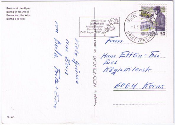 Cartes postales: Bern und die Alpen – D'occasion à Binningen par Mountainrider 1