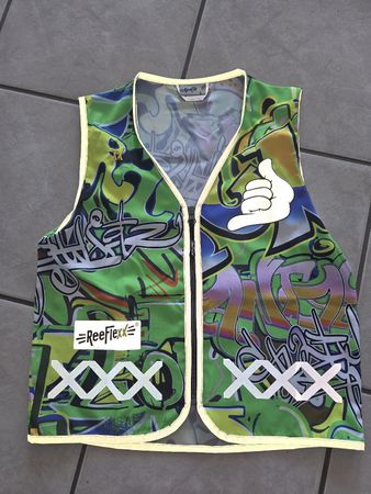 Reeflexx Warnweste Graffiti Design  neuwertig