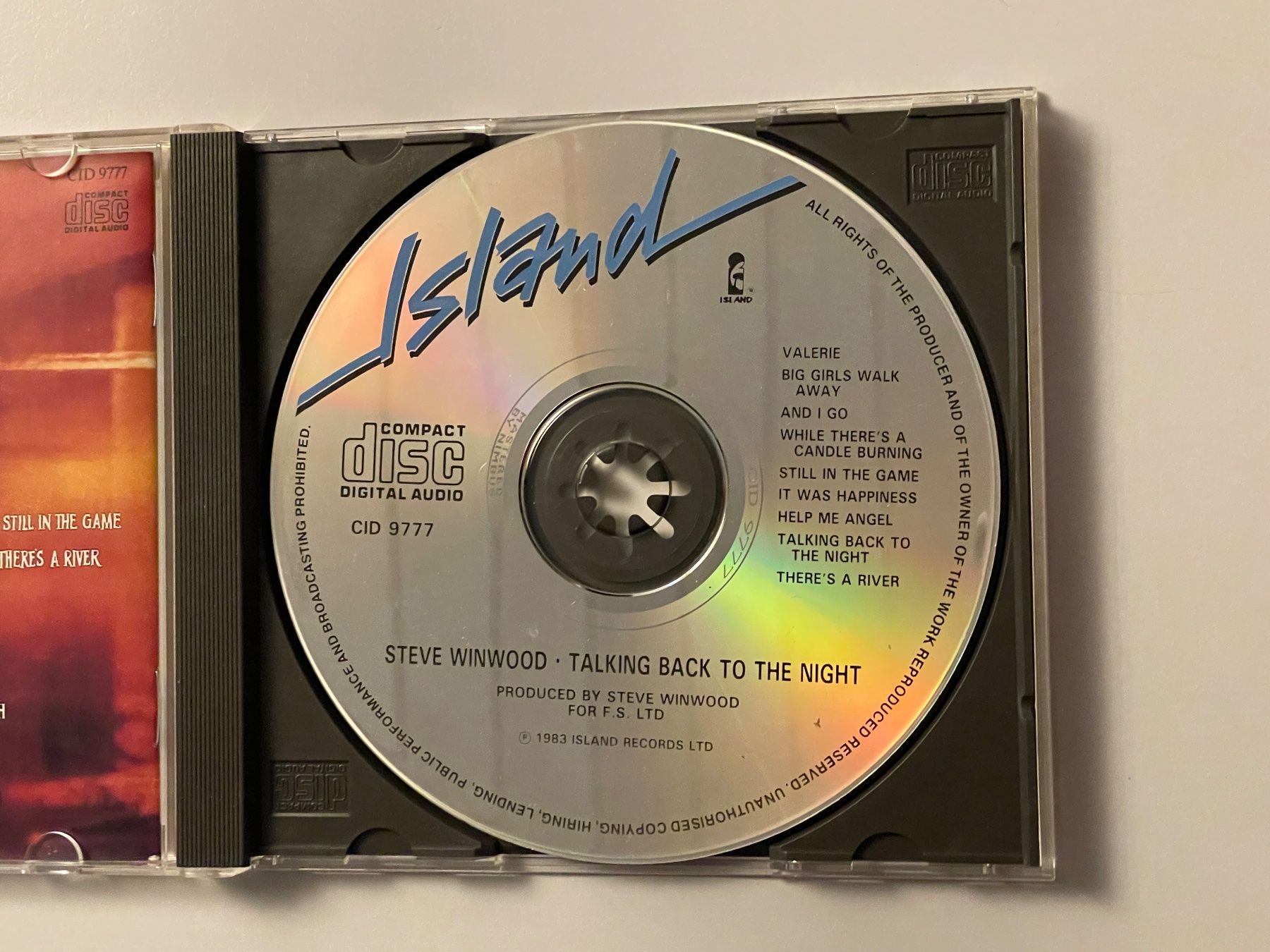 CD: Steve Winwood - Talking Back To The Night – Usato da Muri b. Bern venduto da AdidasCollector 3