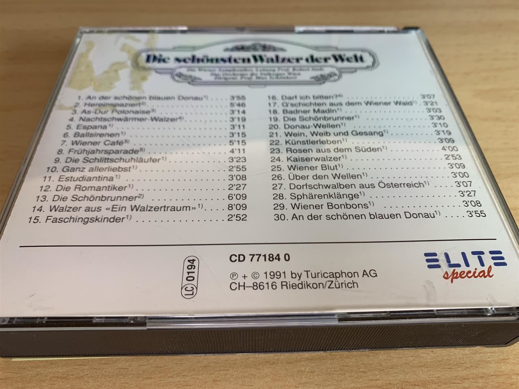 CD: Die Schönsten Walzer Der Welt - 2 CD – Usato da Rikon im Tösstal venduto da Alpenmutz 1